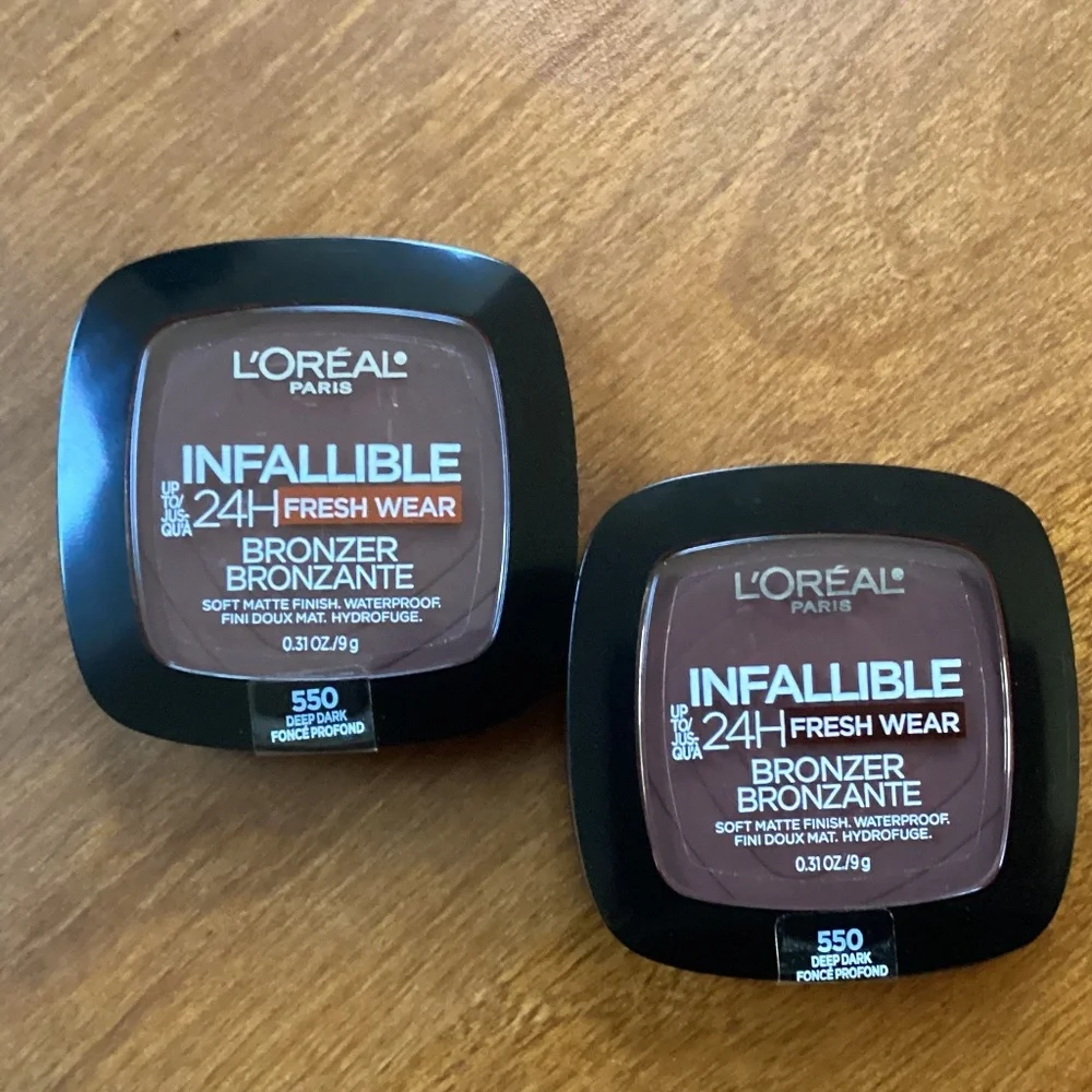 L'Oréal Infallible 24H Fresh Wear Bronzers bundle Shade 550 Deep Dark New
